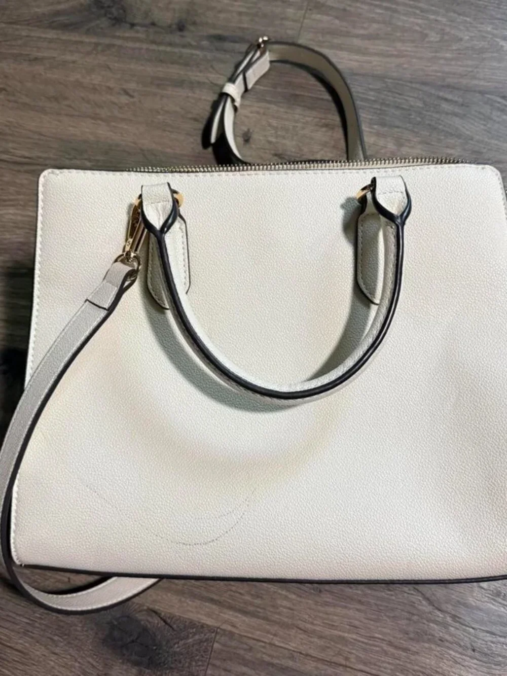 Nine West White Leather Handbag